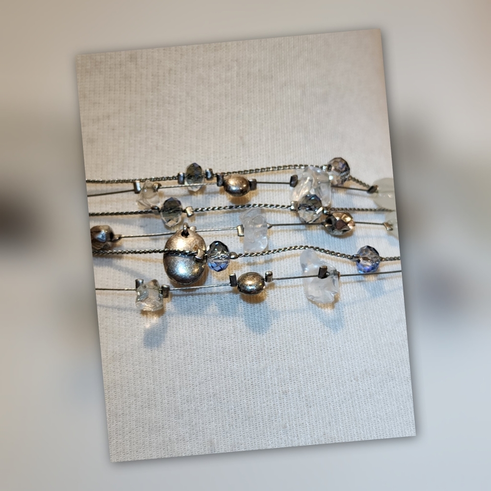 Coldwater Creek Cascading Metallic Bead Statement… - image 6